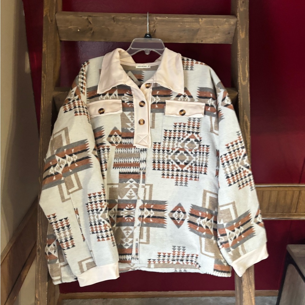 Aztec 1/4 Button-Up Jacket